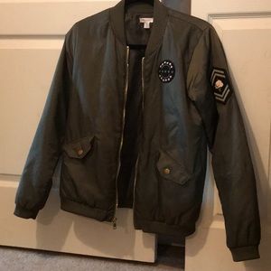 Hunter green bomber jacket